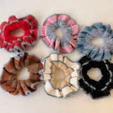 Knitted Fluffy Scrunchie Cozy Winter Hair Tie_Cwaha07874