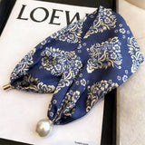 Pearl Magnetic Skinny Silk Neck Scarf_Cwasc03934