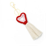 HANDMADE COTTON ROPE HEART KEYCHAIN_CWAB5074