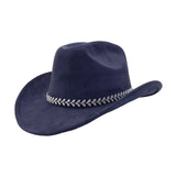 Western Ethnic Suede Cowboy Fedora Jazz Hat_Cwah04447