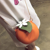Women Chain Fruit Orange Shoulder Bag_Cwab0980