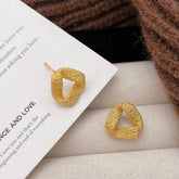 Womens Hollow Starry Sky Triangle Earrings