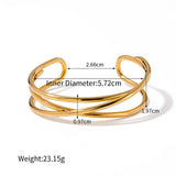 GOLD STAINLESS STEEL PEARL OPEN CUFF BRACELET_CWAJE4618