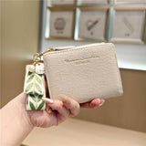 Minimal Crack Texture Pearl Bifold Wallet_Cwab06214