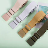 SOLID COLOR PLASTIC BUCKLE ELASTIC BELT_CWABE0681