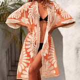 EMBROIDERED MESH BEACH SWIMSUIT COVER UP_CWMW0652