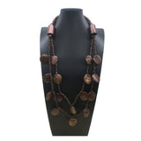 COCONUT WOOD BEADED MULTI LAYER NECKLACE_CWMM4960