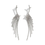 FRENCH STYLE TASSEL RHINESTONE EARRINGS_CWAJE1140