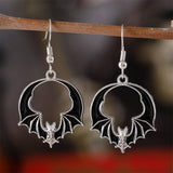 PERSONALIZED FUNNY DARK BAT PENDANT EARRINGS_CWAJE1973