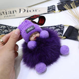 FURRY BALL PENDANT SLEEPING DOLL PENDANT KEYCHAIN_CWMM2513