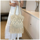 COTTON CROCHET HOLLOW BEACH SHOULDER BAG_CWAB2415