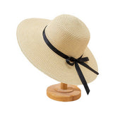 SUMMER BEACH FASHION VERSATILE BOW SUN HAT_CWAH1160