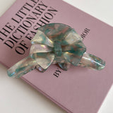 CUTE BOW ACETATE CLAW CLIP DOUBLE SIDED DESIG_CWAHA6004