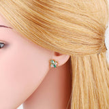 RETRO PERSONALIZED COLORED ZIRCON EARRINGS_CWAJE1001