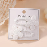 FRESH DAISY FIVE PETAL FLOWER HAIR CLIP SET_CWAHA6706