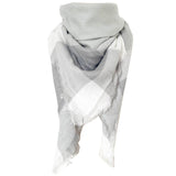 RAINBOW PLAID SCARF TRIANGLE WINTER SHAWL_CWASC0116