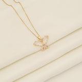 STYLISH VINTAGE ZIRCON BUTTERFLY NECKLACE_CWAHA0881