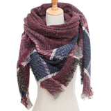 PLAID TRIANGLE SCARF FOR FALL WINTER WHOLESALE_CWASC0110