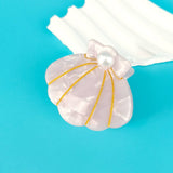 OCEAN BEACH FISH SEASHELL ACRYLIC HAIR CLAW CLIPS _CWAHA0552