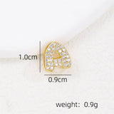 Tiny Zirconia Pendant 26 Letters Necklace_Cwmm5863