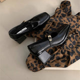 SILVER MARY JANE SHOES WOMEN CHUNKY HEEL_CWSHF0146