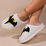 HALLOWEEN BAT PATTERN WARM COTTON SLIPPERS_CWSHS0851