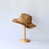 SUMMER WOMENS WIDE BRIM FUR RIMMED SUN HAT_CWAH3505