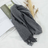 100% WOOL SOLID SCARF ELEGANT UNISEX SPRING WRAP_CWASC1093