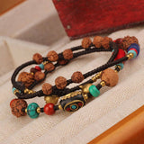 RETRO ETHNIC STYLE TURQUOISE MULTI LAYER BRACELET_CWAJE3977