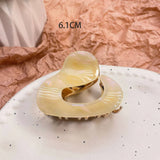 IRREGULAR ACETATE METAL HAIR CLAW CHIC MID CLIP_CWAHA0562