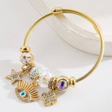 STYLISH ALLOY EVIL EYE BRACELET WITH RHINESTONES_CWMM8570
