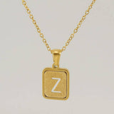 FASHION 26LETTER STAINLESS STEEL PENDANT NECKLACE_CWAJE0678
