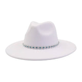 ETHNIC STYLE WOOL BLEND FEDORA HAT MEN WOMEN_CWAH04388