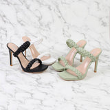 Women Simple Waterproof Stiletto High Heels