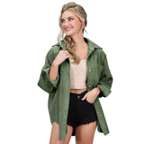 Women Loose Button Down Jacket_Cwoja695
