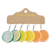 CREATIVE SWEET FRUIT LEMON PENDANT EARRINGS_CWAJE2010