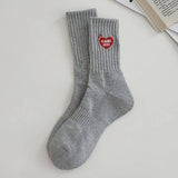 AUTUMN AND WINTER EMBROIDERED POLAR BEAR SOCKS_CWMS1052