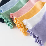 CANDY COLOR PURE COTTON EDGE SOCKS FOR WOMEN_CWMS1129