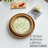 RATTAN COLORFUL SHELL FRUIT TRAY THREE PIECE SET_CWMM4428