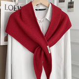 Solid Cross Triangle Shawl Casual Wrap_Cwov00265