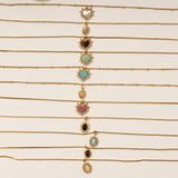 MINIMALIST HEART NECKLACE WITH BLUE TIGERS EYE_CWMM8820