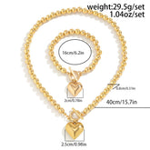 IMITATION PEARL HEART SHAPED PENDANT NECKLACE_CWAJE1166