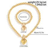 IMITATION PEARL HEART SHAPED PENDANT NECKLACE_CWAJE1166