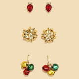 CHRISTMAS EARRING COMBINATION CARTOON EARRING SET_CWMM2611