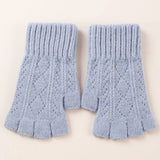 Diamond-Shaped Hollow Fingerless Gloves_Cwag0103