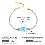 OCEAN STYLE 18K GOLD STEEL WHITE CERAMIC BRACELET_CWAJE4676