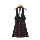 Womens French Style Halter Backless Short Dress_Cwdmd5819