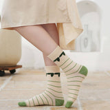 Winter Rolled-Edge Striped Socks_Cwms0917