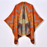 SIMPLE JACQUARD THICKENED CARDIGAN SHAWL_CWASC0951