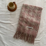 HOUNDSTOOTH SCARF SOFT FAUX CASHMERE WINTER WRAP_CWASC2358